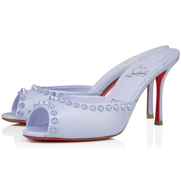 Christian Louboutin Shoes - Christian Louboutin Me Dolly Spike 85 Skylight Purple Sandal Mule Heel Pump 39.5